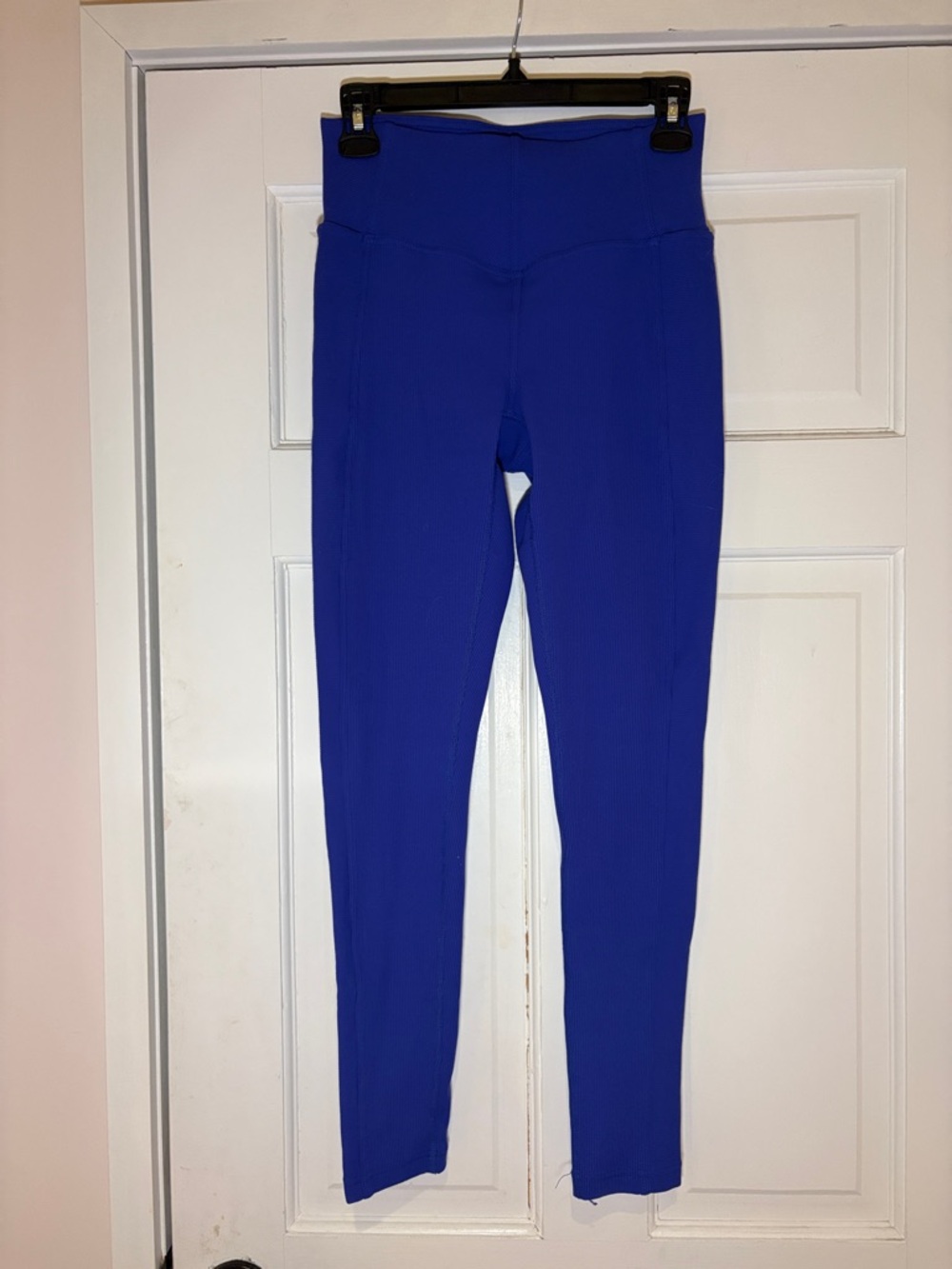 Zella Ribbed Leggings in Cobalt Blue
